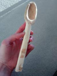 My first whittled spoon